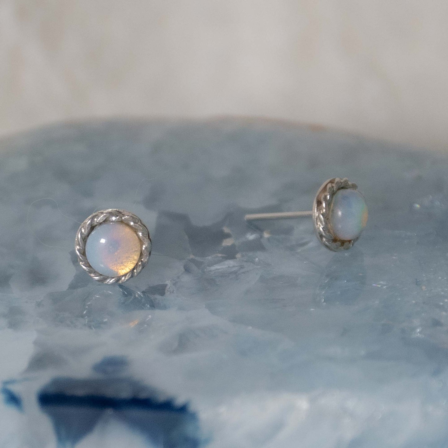 Silver 925 & Opalite - Artisanal Earrings