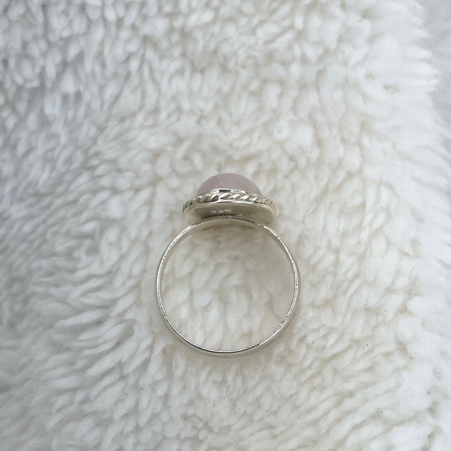 Silver ring with Rose Quartz Stone