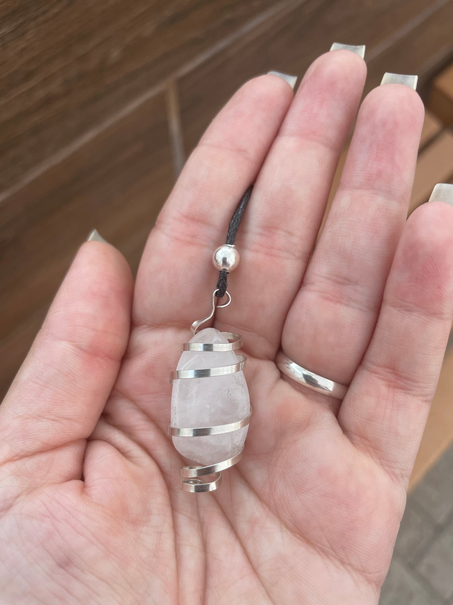 Silver Necklace with Master Quartz