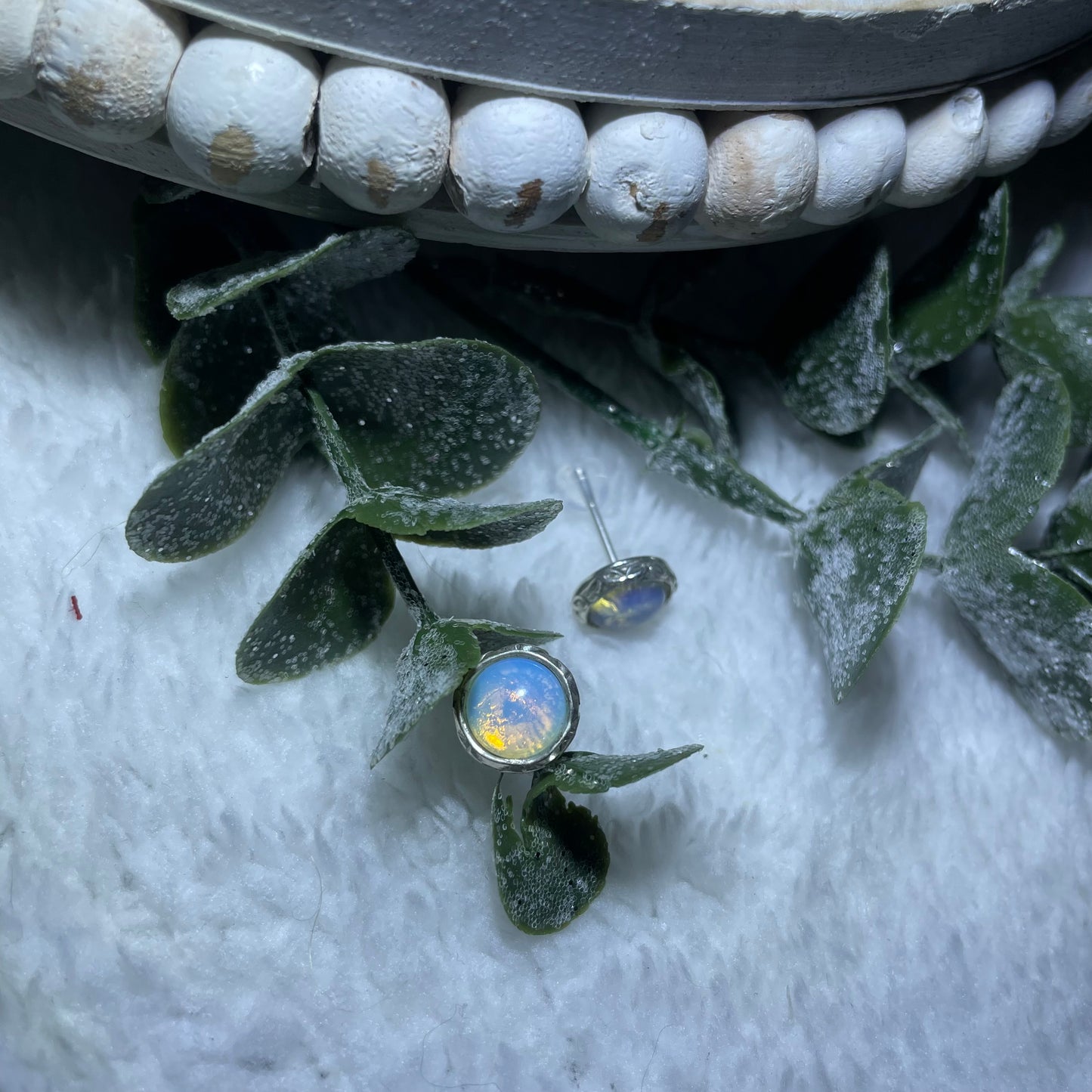Silver 925 & Opalite - Artisanal Earrings