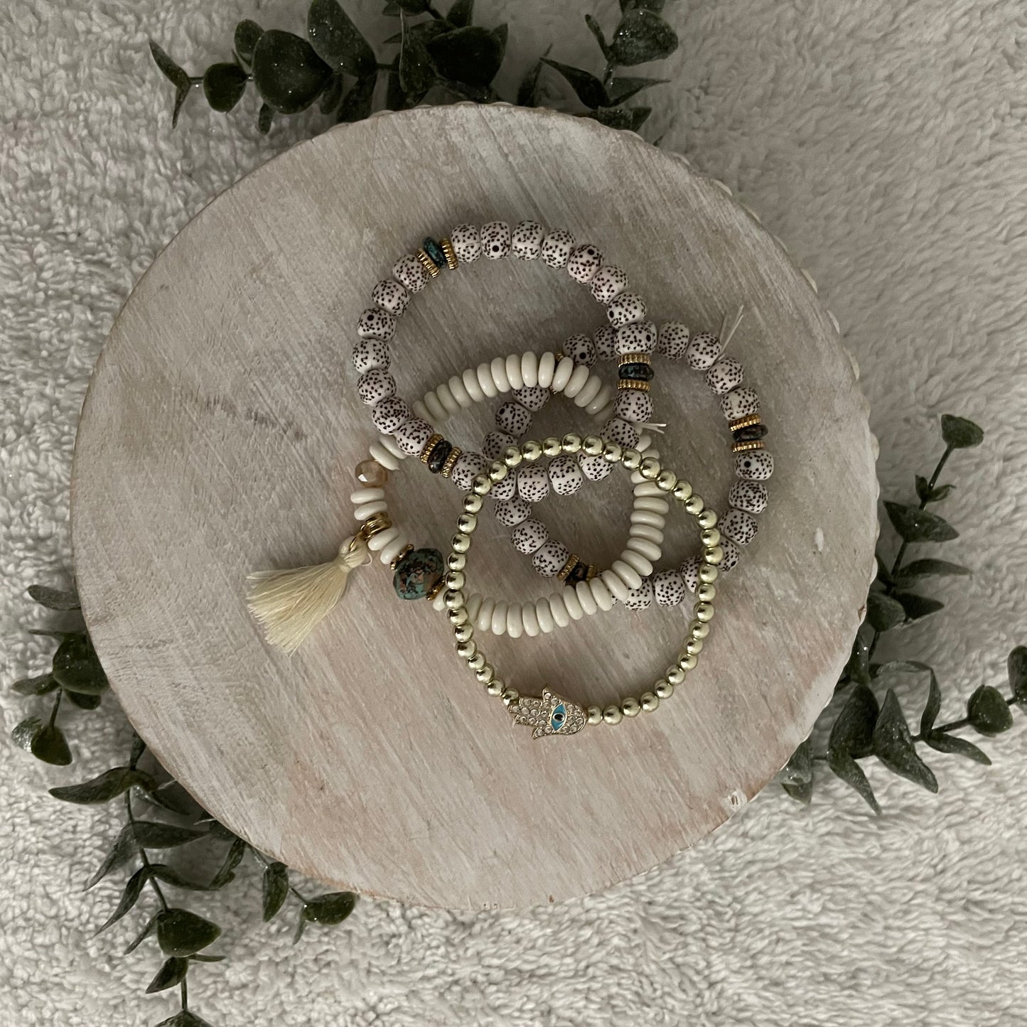 White Boho Bracelet