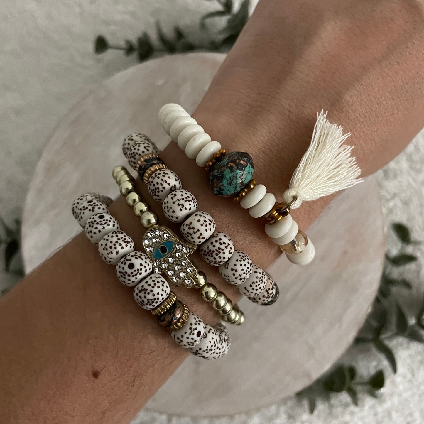White Boho Bracelet