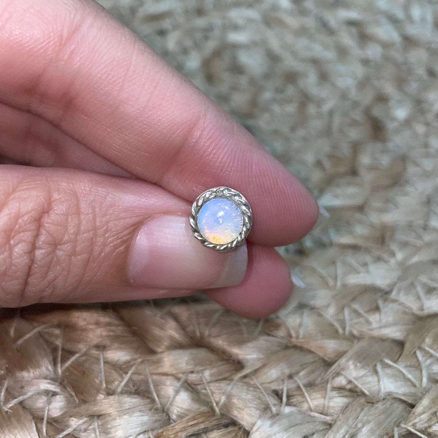 Silver 925 & Opalite - Artisanal Earrings