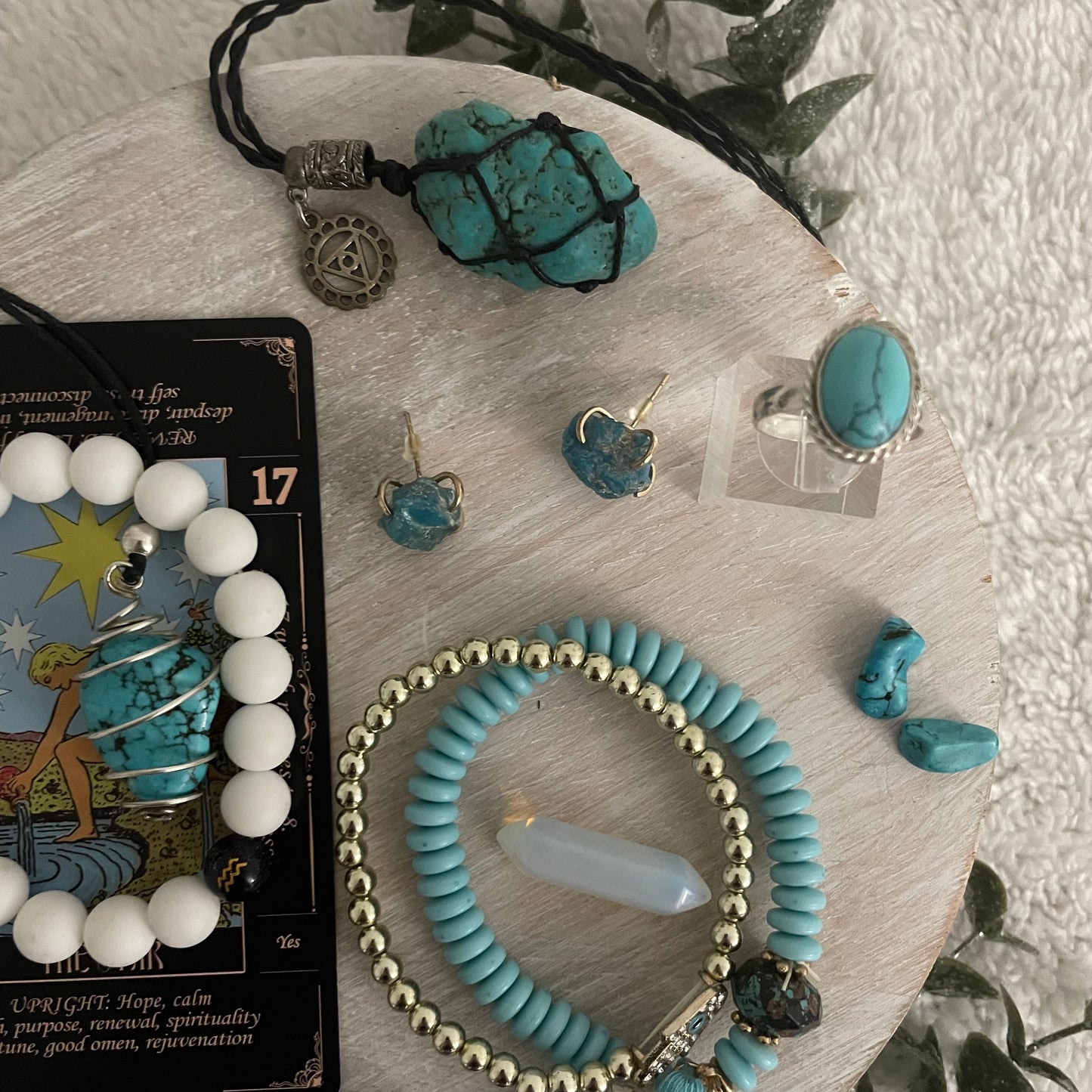 Silver Ring with Turquoise Natural Stone Ring