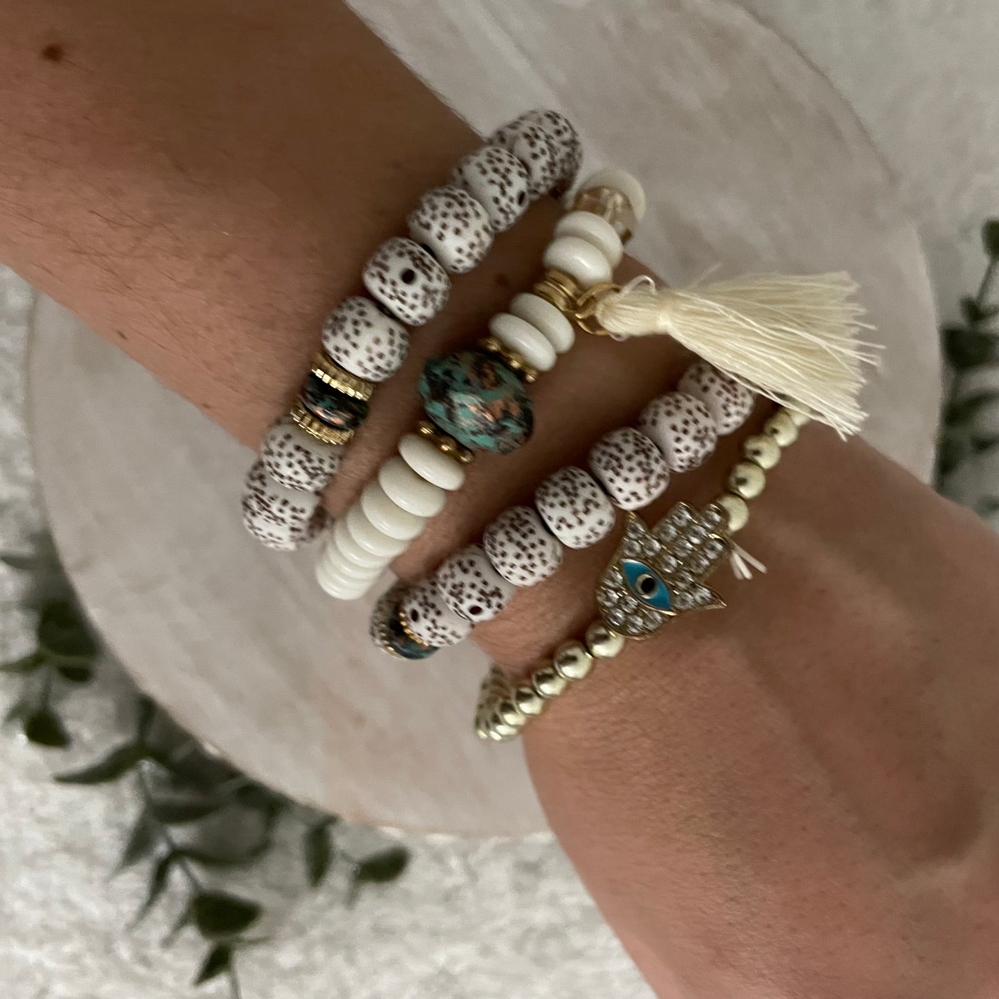 White Boho Bracelet