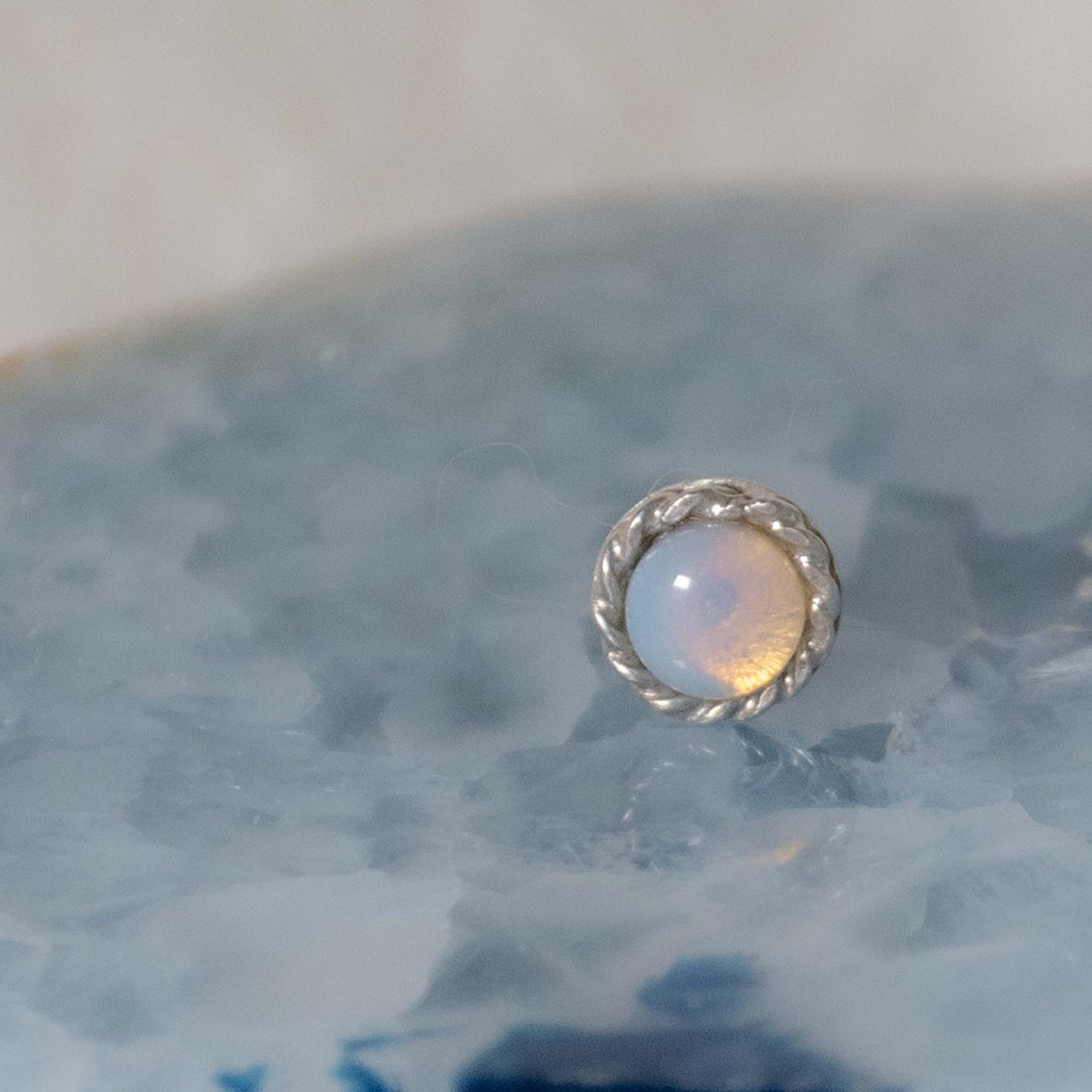 Silver 925 & Opalite - Artisanal Earrings