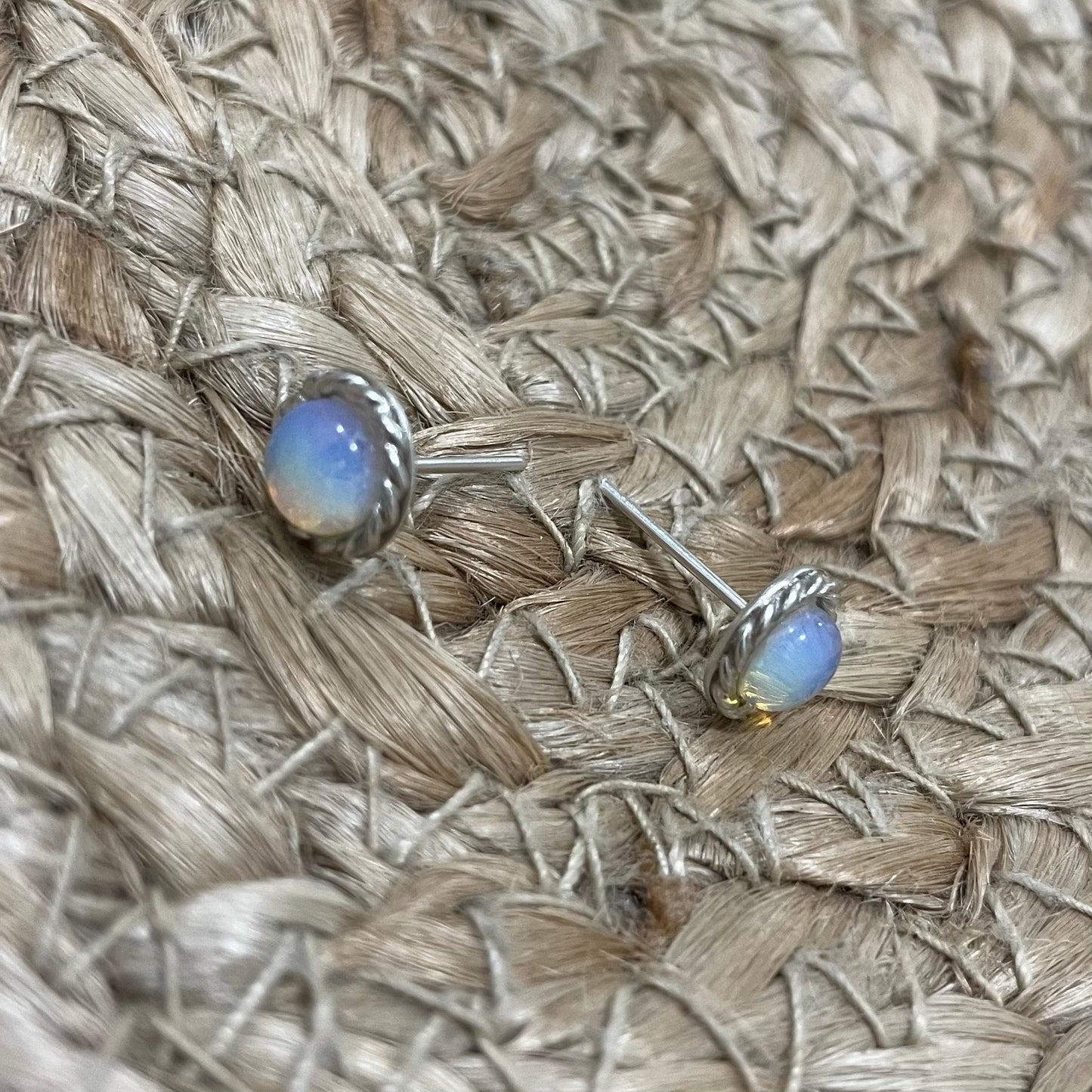 Silver 925 & Opalite - Artisanal Earrings
