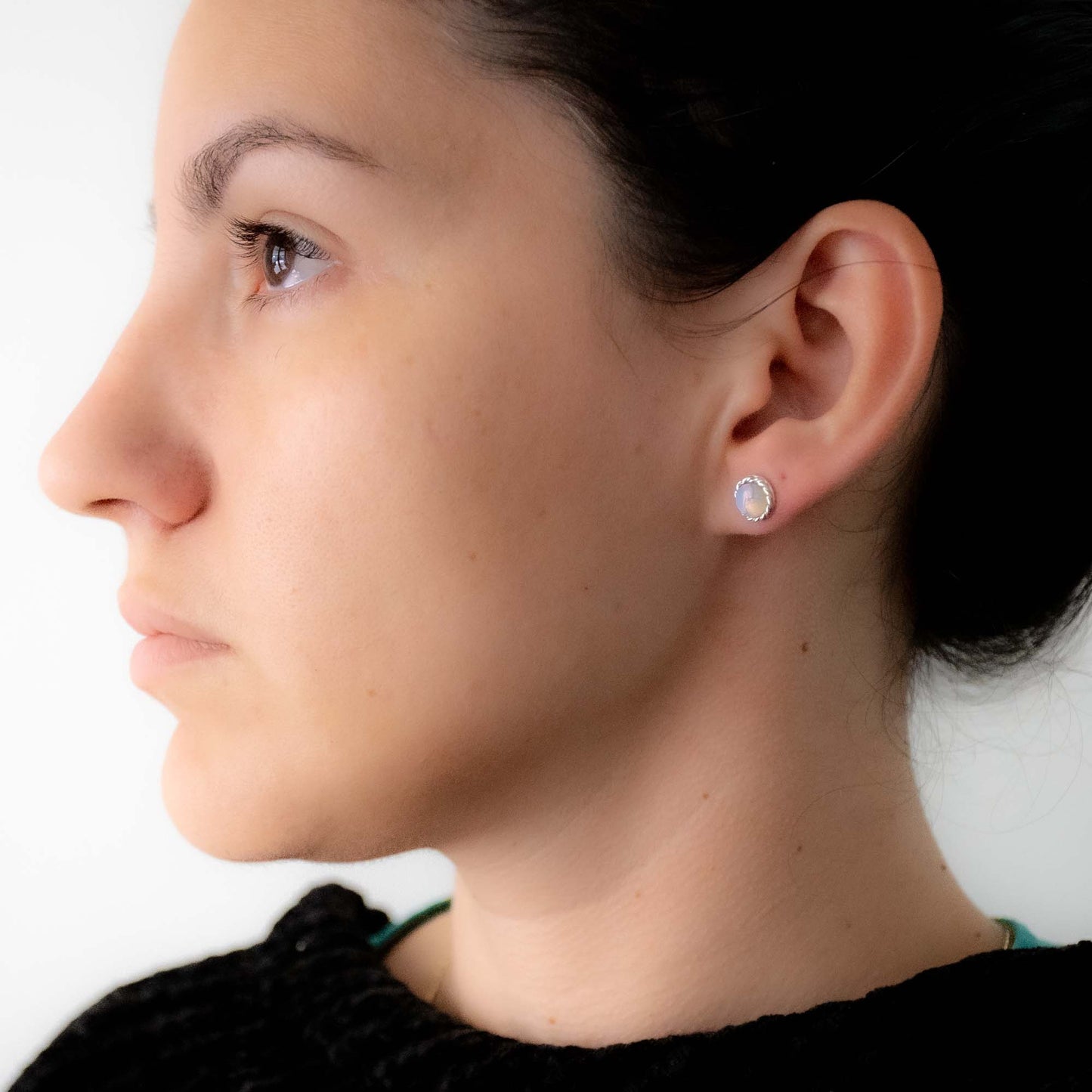 Silver 925 & Opalite - Artisanal Earrings