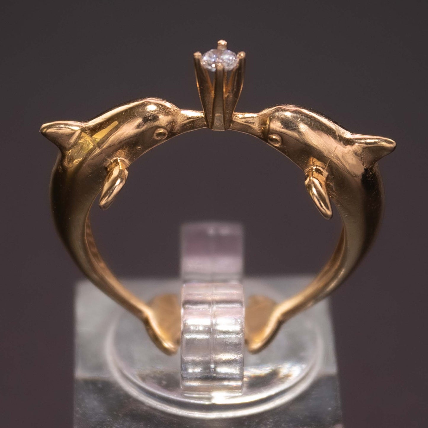 Dolphins - 14k gold ring