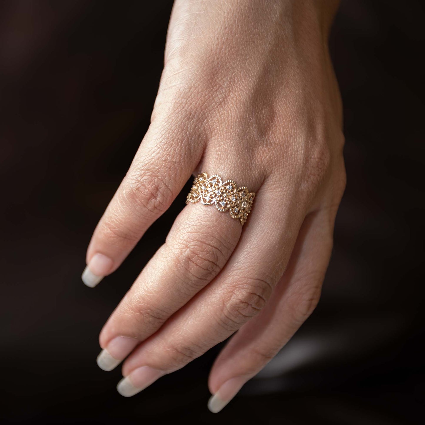 Royal ring - 14k gold ring
