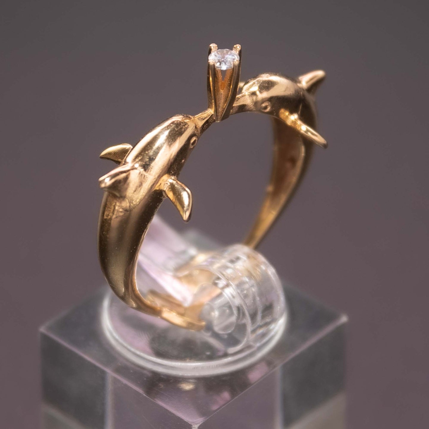 Dolphins - 14k gold ring