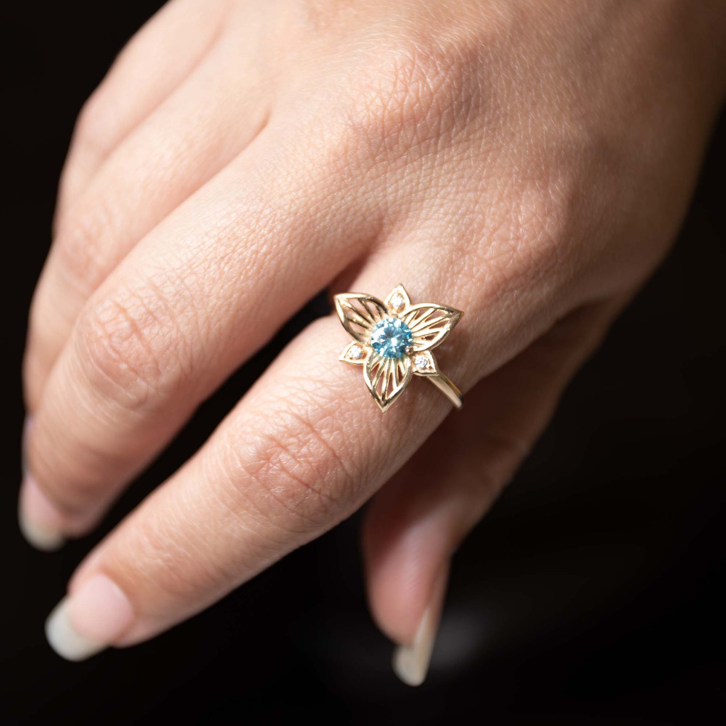 Blue dream - 14k gold ring