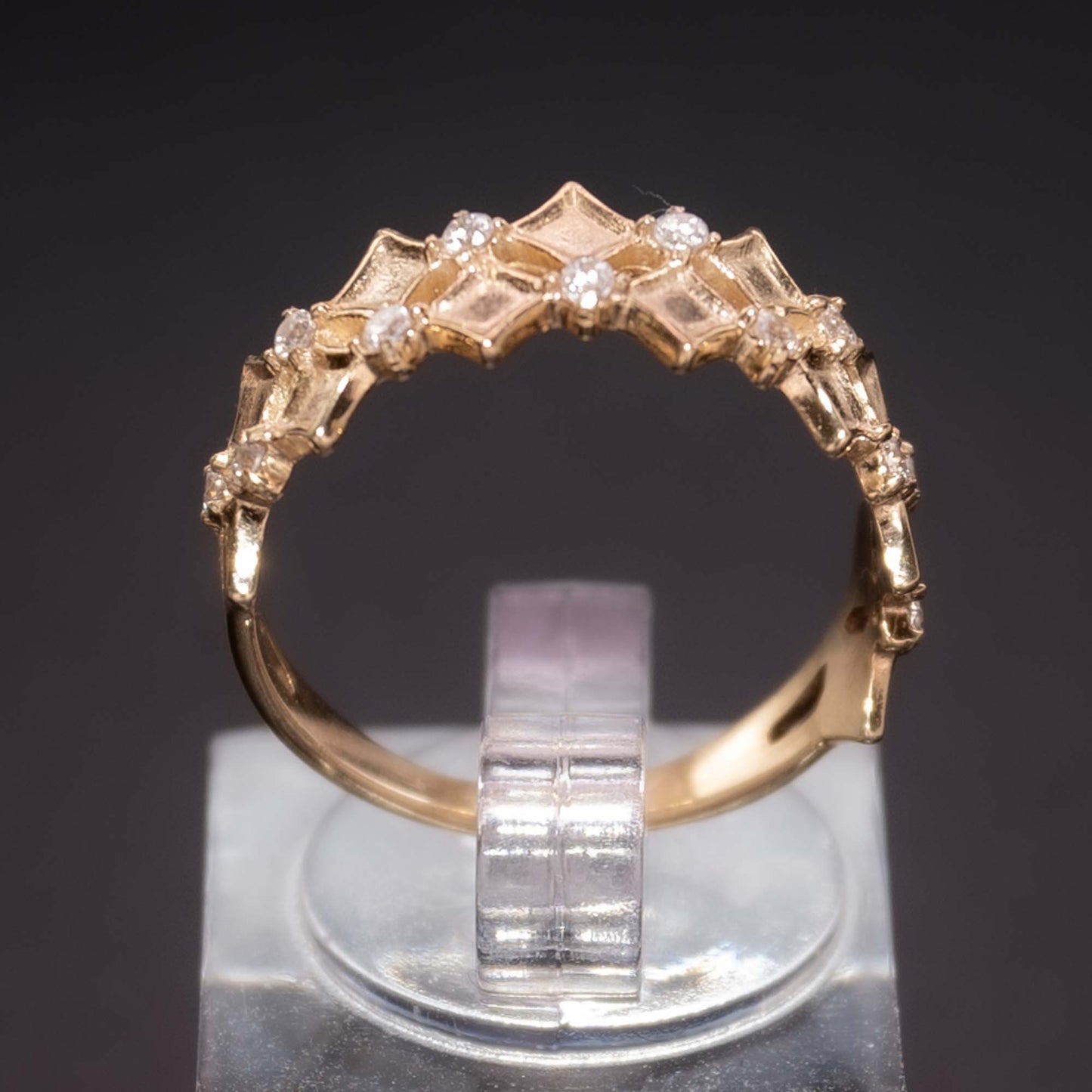 White star - 14k gold ring