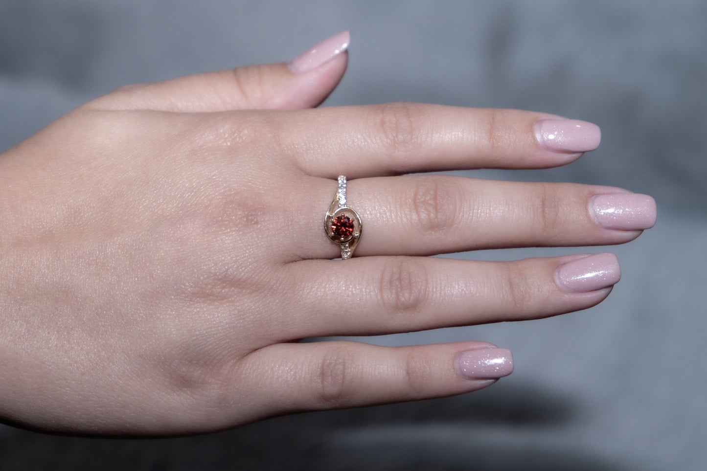 Red rose-14k gold ring