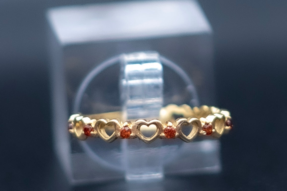 Simplicity red-14k gold ring