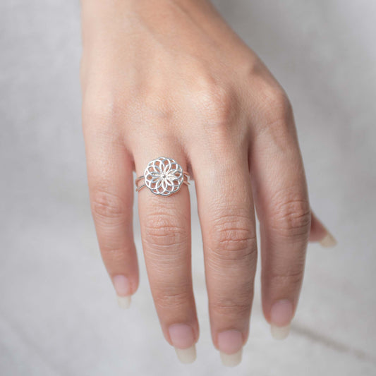 Flower- 925 Silver ring