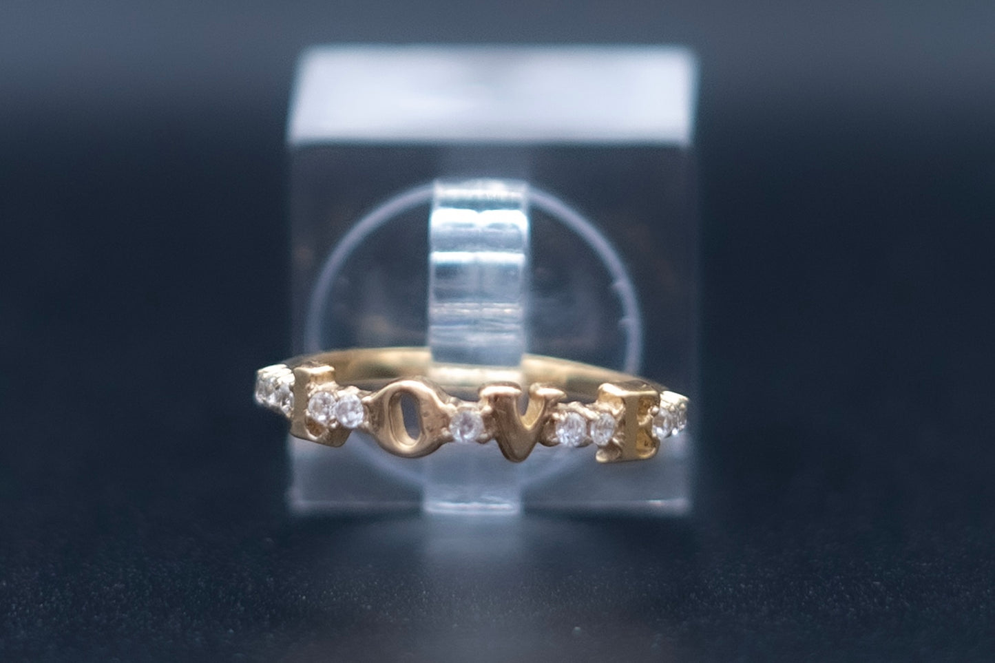 White love-14k gold ring