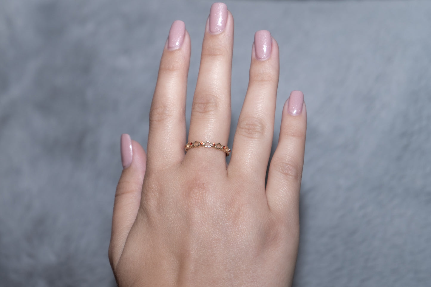 Simplicity red-14k gold ring